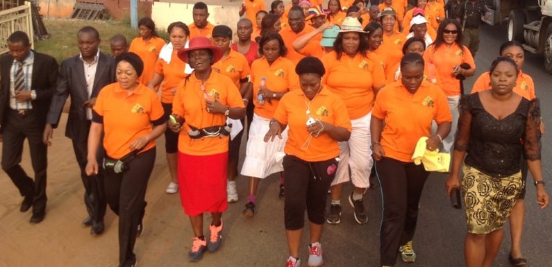 Delta First Lady Leads 12.22km “Walk 4 Life” *Encourages Women On Fitness