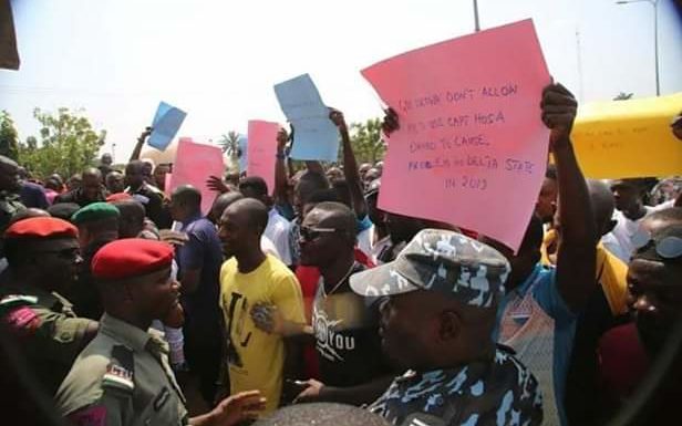Shady Deals: Delta Ex-Agitators, Youths Protest Over Surveillance Jobs ***As Gov. Okowa Warns Against Crisis In Niger Delta