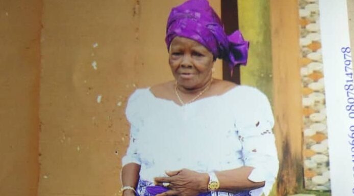 Dr. Onoriode’s Late Mother, Mrs. Maria Etatsemi For Burial April 9