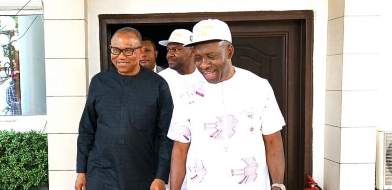 <strong>Labour Party’s Presidential Candidate, Peter Obi Visits Soludo At Amawbia</strong>
