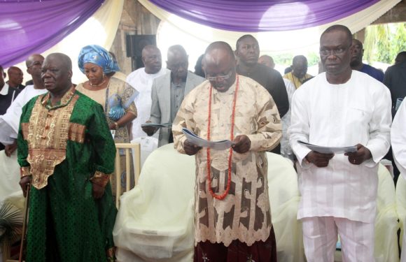 Governor Uduaghan Mourns Pa Otobo, Attends Funeral With E. K. Clark