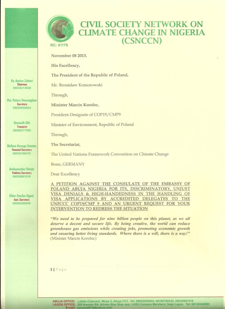 Civil Society Groups Protest Against Poland Over Discrimination @ Embassy