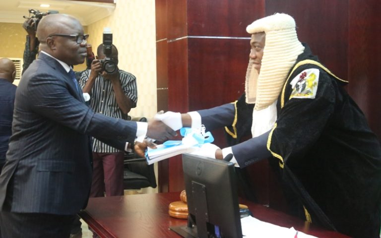 UDUAGHAN PRESENTS 2015 BUDGET PROPOSALS OF N327,682,982,917 TO DELTA ASSEMBLY