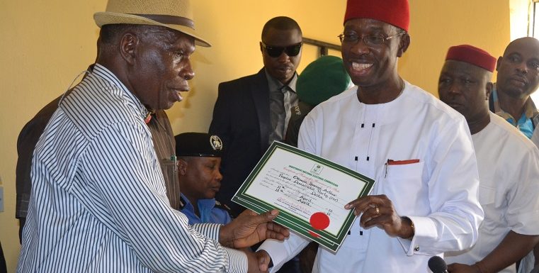 DELTA: OKOWA, OTHERS RECEIVE CERTIFICATE OF RETURN FROM INEC