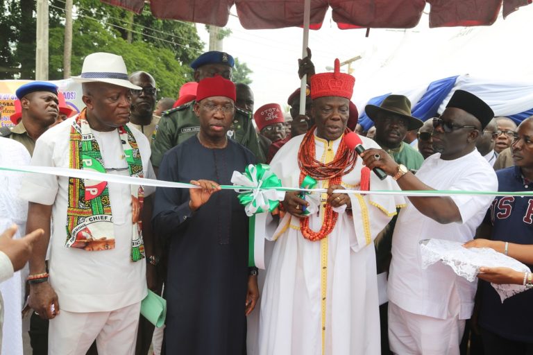 FIRST YEAR ANNIVERSARY CELEBRATION:  "We Will Complete All Projects" — Gov. Okowa Boasts  °°°Inspects, Commissions Projects In Delta