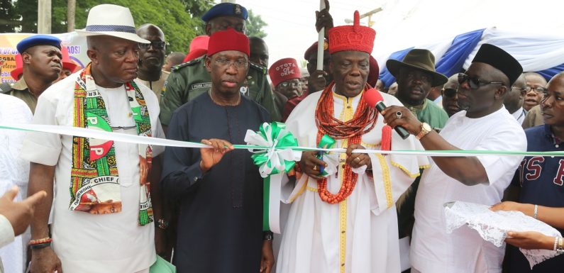 FIRST YEAR ANNIVERSARY CELEBRATION:  "We Will Complete All Projects" — Gov. Okowa Boasts  °°°Inspects, Commissions Projects In Delta