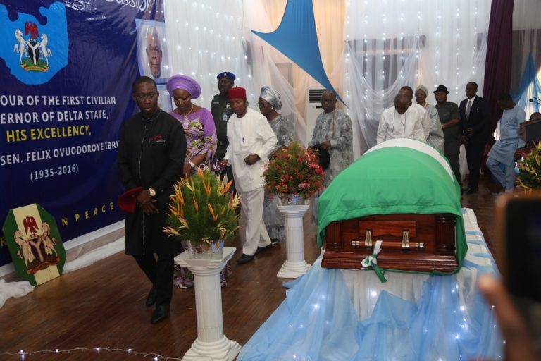 Ibru Valedictory Session: Gov. Okowa Renames Delta Secretariat, Others After Ibru