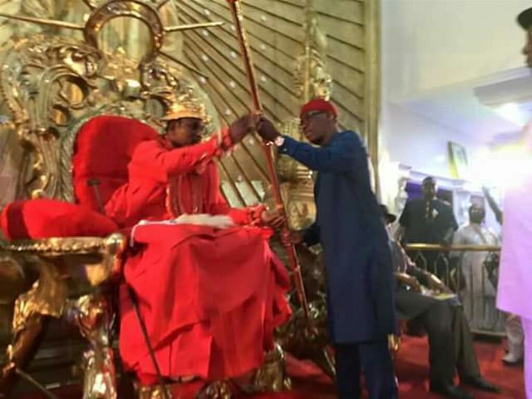 N/Delta Pipeline Bombing: Ex- President Jonathan, Gov. Okowa Seek Peace, Dialogue  ***As Gbaramatu Monarch Gets Staff Of Office