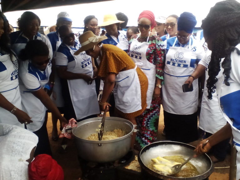 See How Wife Of Delta Governor, Dame Edith Okowa Turned "Chef" On Children's Day