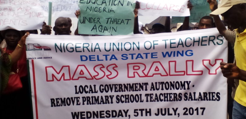 LG AUTONOMY: DELTA ASSEMBLY PLEDGES SUPPORT FOR TEACHERS *AS ACTING GOV ABSOLVES STATE FROM RESPONSIBILITY
