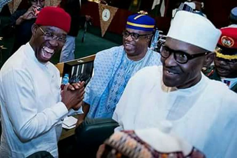 SEE WHY GOV. OKOWA IS FAVOURITE OF NIGERIAN PRESS *AS PMB HAILS OKOWA @ NEC MEETING
