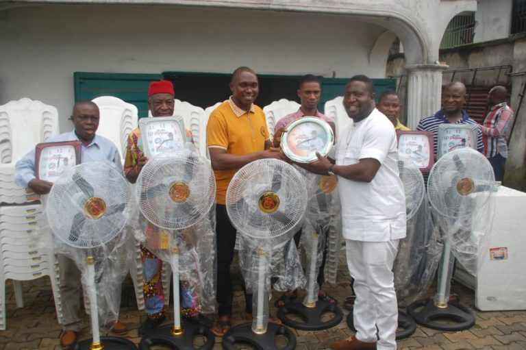 VICTOR EGBO DONATES CHAIRS TABLES AND STANDING FANS TO FIVE WARDS OF ISOKO SOUTH CONSTITUENCY 1