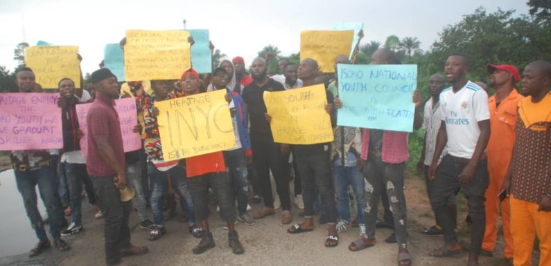 ISOKO NATIONAL YOUTH COUNCIL STAGE PEACEFUL PROTEST AGAINST HERITAGE ENERGY OIL FIRM