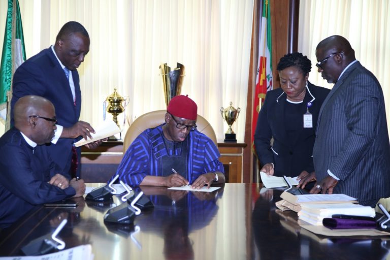 Okowa Signs 2019 Appropriation Bill Into Law