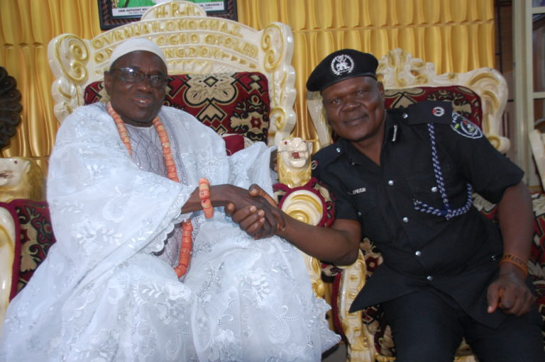SECURITY: OLEH MONARCH WELCOMES POLICE AREA COMMANDER ON FAMILIARIZATION TOUR