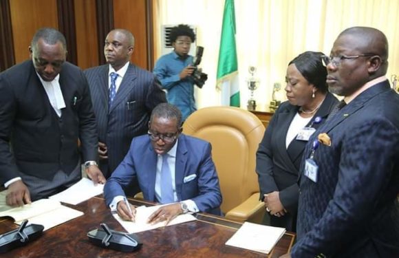 Breaking: Gov. Okowa Signs 2020 Delta State Appropriation Act Into Law