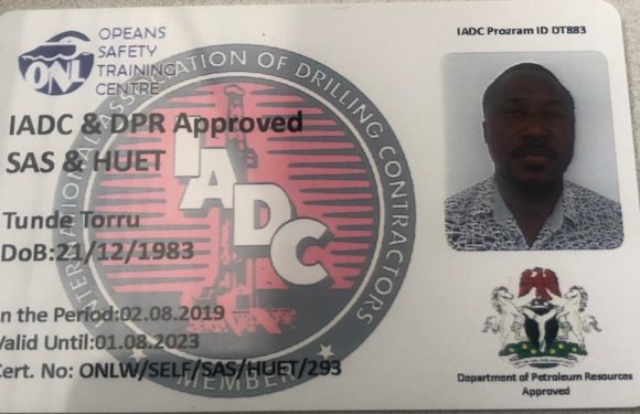 Produce Opeans Nig. Ltd IADC Accreditation for BOSIET, HUET, SAS —Larry Otu Dares Ben Nwoye
