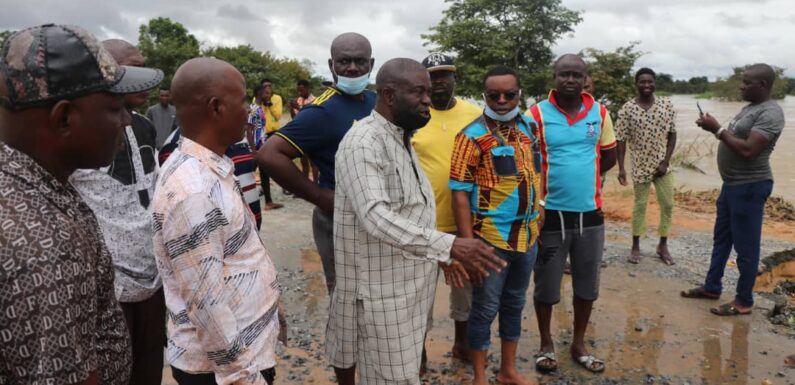 Isoko South, Patani, Ndokwa East LG Chairmen Visit Uzere, Asaba-Ase Road To Access Effects Of Flood Devastation