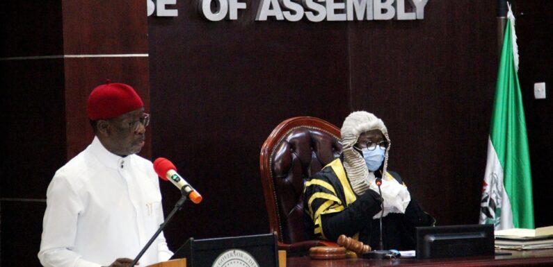 DELTA GOV OKOWA PRESENTS 2021 FISCAL BUDGET OF N378.48BN TO HOUSE OF ASSEMBLY