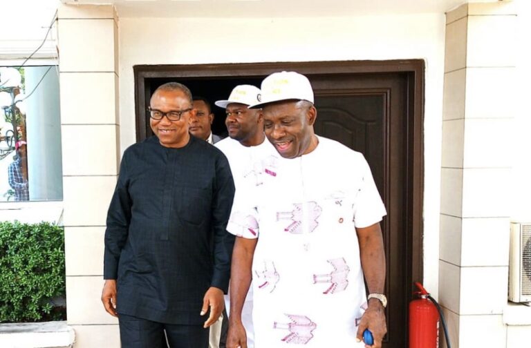 <strong>Labour Party’s Presidential Candidate, Peter Obi Visits Soludo At Amawbia</strong>