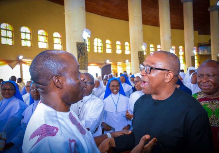 <strong>Soludo, Obi Meet, Hug, Days After Media War</strong>