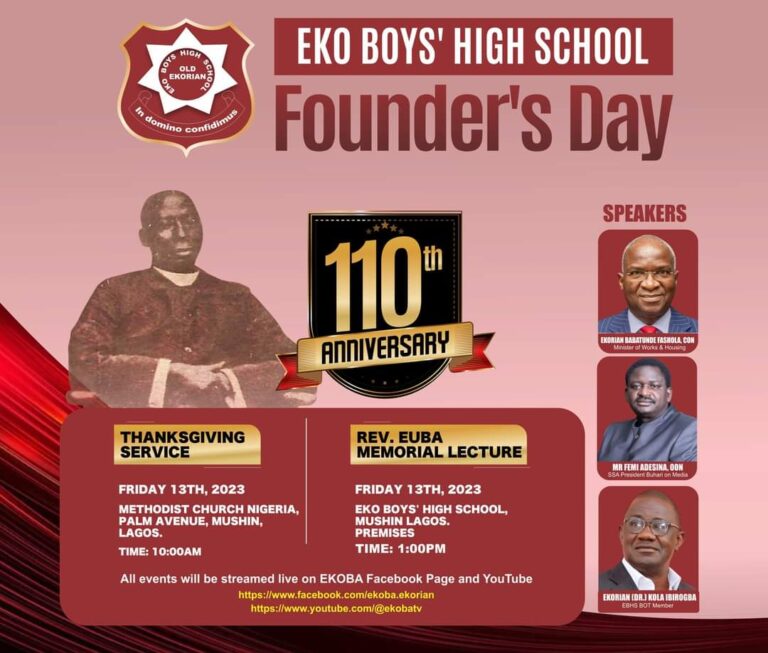 Fashola, Adesina Speak at Eko Boys’ 110th Founders’ Day Memorial Lecture