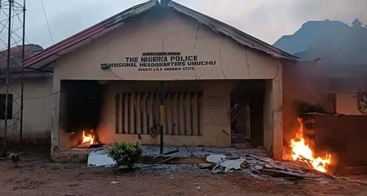 Insecurity: Hoodlums Burn Down Newly Renovated Police Station