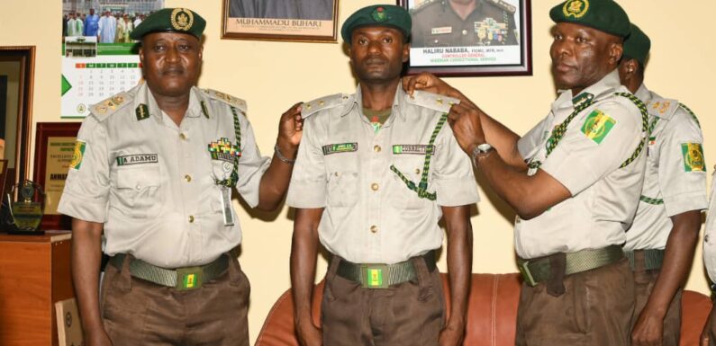 NCoS Promotes Officer for Gallantry During Kuje Jailbreak