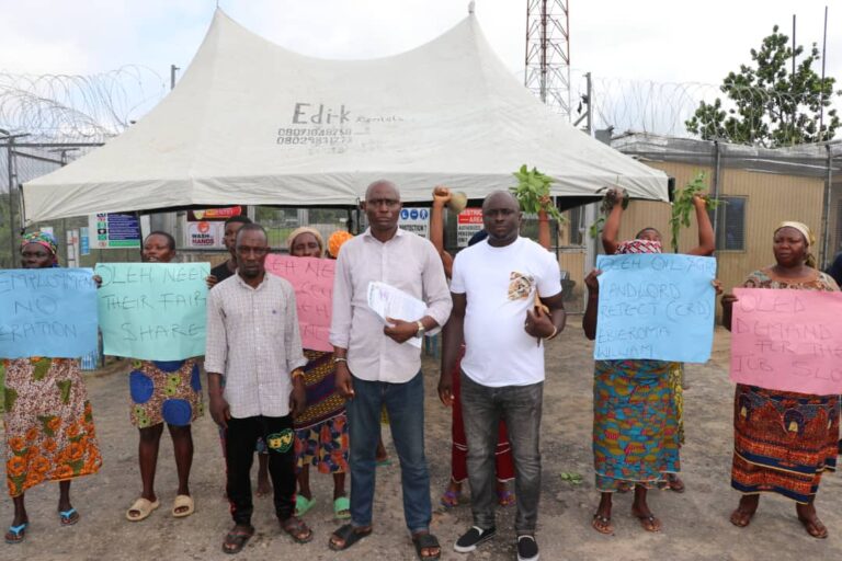 OLEH OIL, GAS LANDLORDS STAGE PEACEFUL PROTEST, BERATE HERITAGE OIL FIRM OF EMPLOYMENT MARGINALIZATION