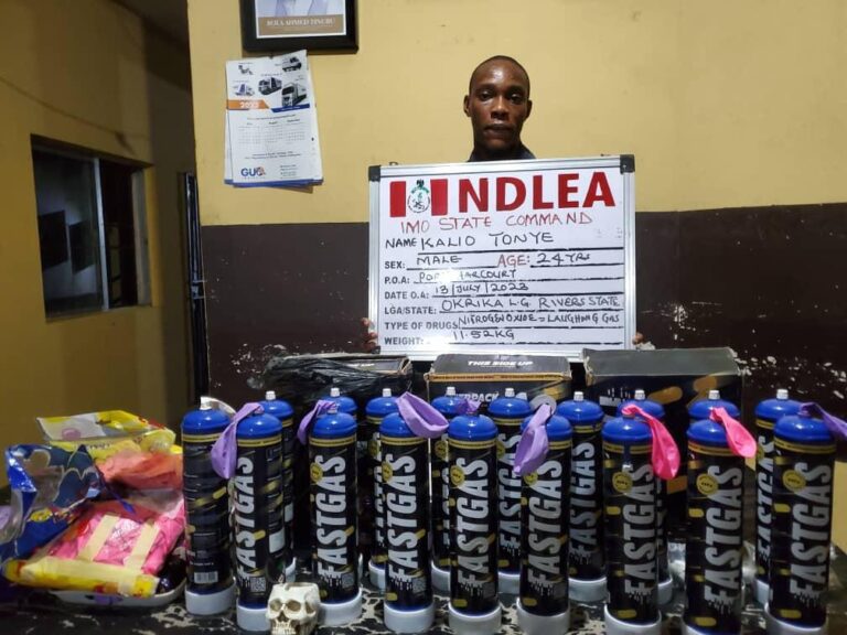 NDLEA intercepts 64,863kg ‘laughing gas’ consignments at Lagos port, Imo