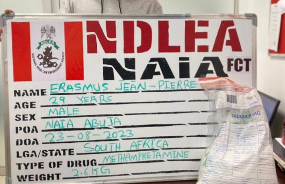 South African arrested with methamphetamine consignment at Abuja airport