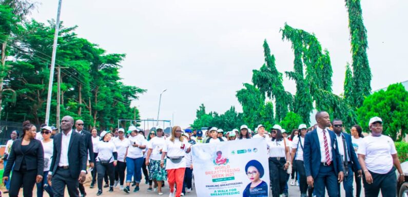 World Breastfeeding week: Deaconess Oborevwori leads Walk in Support of Working Mothers