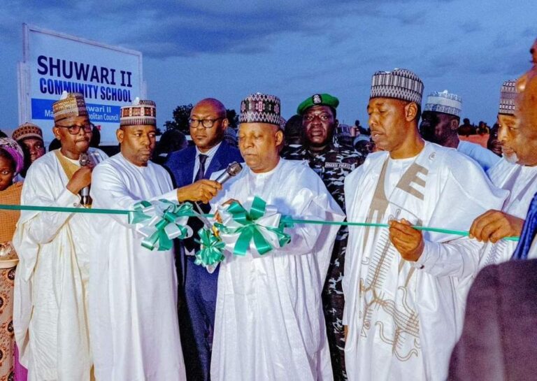 100 Days: Shettima unveils 3 schools, health centre built by Zulum