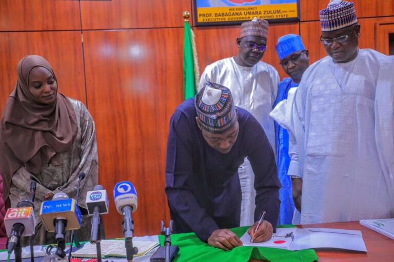 Zulum Signs Law on Special Support to Victims of Boko Haram