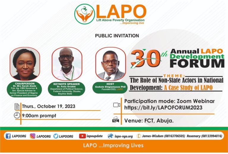 30th Annual LAPO Development Forum: Communiqué
