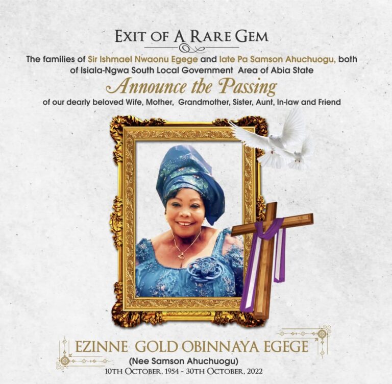 About Ezinne Gold Obinnaya Egege, Mother-In-Law To Deputy Governor Of Delta State
