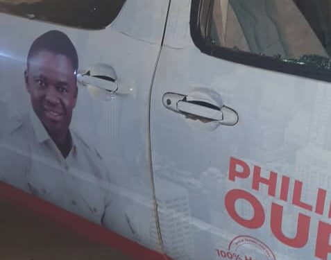 Sponsored Hoodlums Allegedly Attack Philip Shaibu’s Campaign Vehicle in Edo State