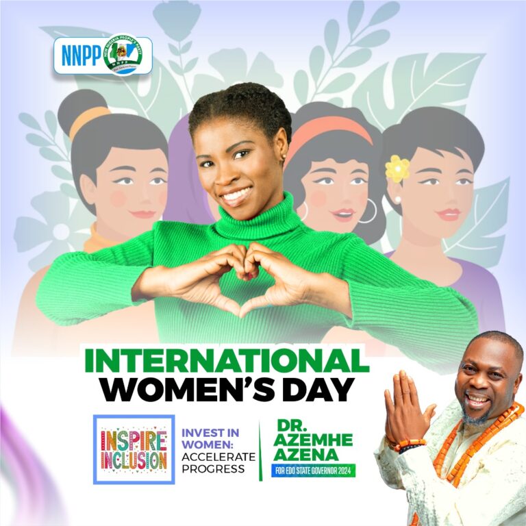 AZEMHE AZENA SALUTE EDO WOMEN, CALLS FOR INCLUSION IN GOVERNANCE