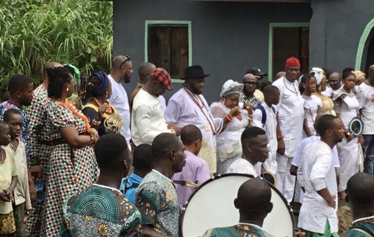 Chief Thompson Fuyei, flanked by In-laws