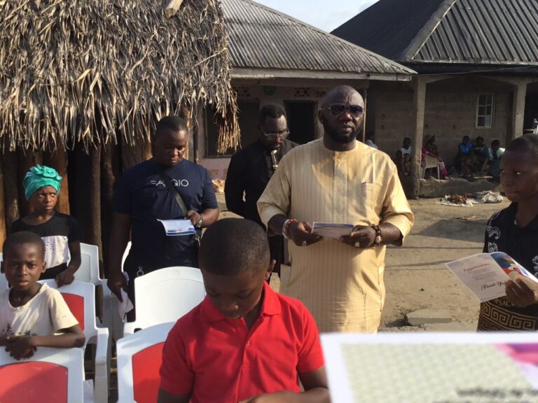 Hon. Thompson Fuyei @ late father-in-law’s Service of Songs, Chief Seikemefa Sorankeme at Akugbene Community, Bomadi LGA