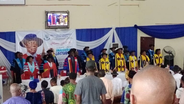 Inaugural Lecture by Prof Macaulay Mowarin MNAL, Professor of Syntax and Contact Linguistics, Delta State University, Abraka