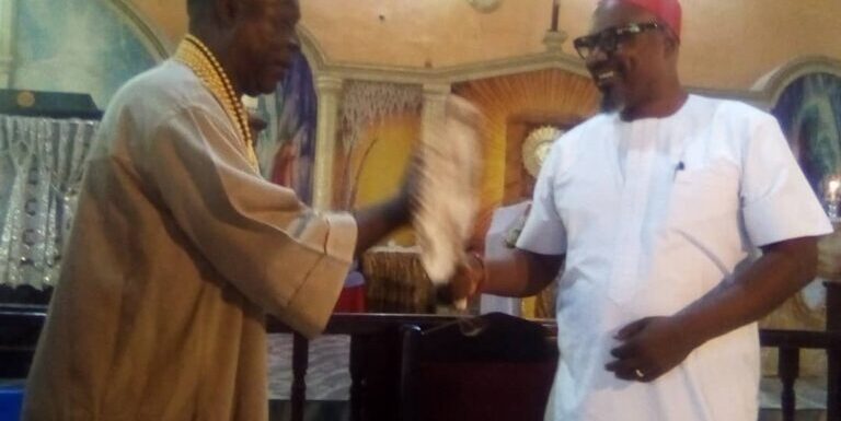 Chairman Onitsha South Honour By Catholic Church With Chieftaincy Title