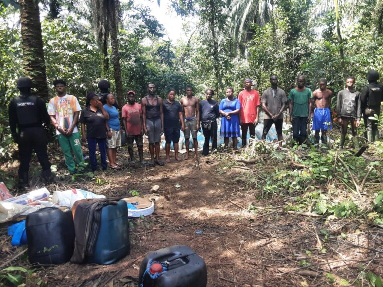 NSCDC Arrests 14 Suspected Oil Bunkerers in Abia Forest