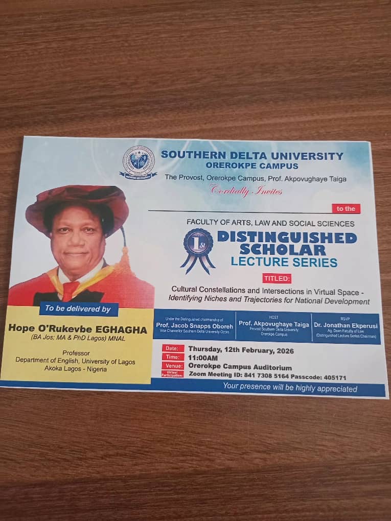 Southern Delta University Orerokpe Campus holds First Distinguished Lecture*