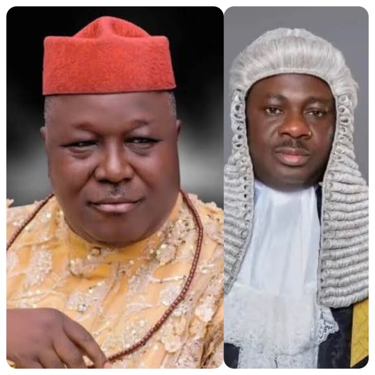 Bashorun ASKIA Greets  Delta Speaker, Guwor on Emergence  as Chairman, Conference of SpeakersCT